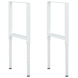 Adjustable Work Bench Frames 2 pcs Metal 55x(69-95.5) cm Grey