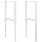 Adjustable Work Bench Frames 2 pcs Metal 55x(69-95.5) cm Grey
