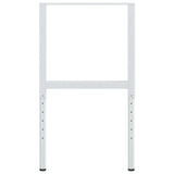 Adjustable Work Bench Frames 2 pcs Metal 55x(69-95.5) cm Grey