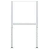 Adjustable Work Bench Frames 2 pcs Metal 55x(69-95.5) cm Grey - Rear View