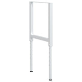 Adjustable Work Bench Frames 2 pcs Metal 55x(69-95.5) cm Grey - Close-Up Angle