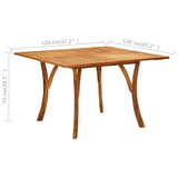 Garden Table 120x120x75 cm Solid Acacia Wood