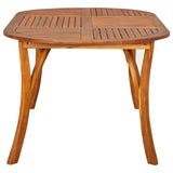 Garden Table 201x100x75 cm Solid Acacia Wood - Side View