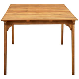 Garden Table 201.5x100x75 cm Solid Acacia Wood - Side View