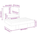 2 Piece Garden Lounge Set with Cream White Cushions Acacia Wood