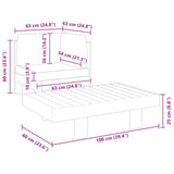 2 Piece Garden Lounge Set with Cream White Cushions Acacia Wood - Rear View