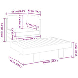 2 Piece Garden Lounge Set with Dark Grey Cushions Acacia Wood