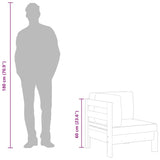 Corner Sofa with Cream White Cushions Solid Acacia Wood - Close-Up Angle