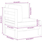 Corner Sofa with Dark Grey Cushions Solid Acacia Wood