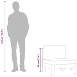 Middle Sofa with Cream White Cushions Solid Acacia Wood - Close-Up Angle