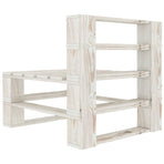 Garden Pallet Middle Sofa Wood White