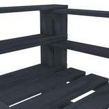 Garden Pallet Armchair Wood Grey - Top-Down View