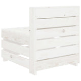 Garden Pallet Sofa White Wood - Side View