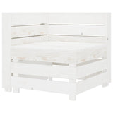 Garden Pallet Corner Sofa White Wood