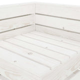 Garden Pallet Corner Sofa White Wood