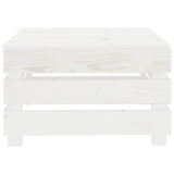 Garden Pallet Table White Wood - Front View