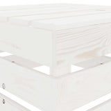 Garden Pallet Table White Wood - Side View