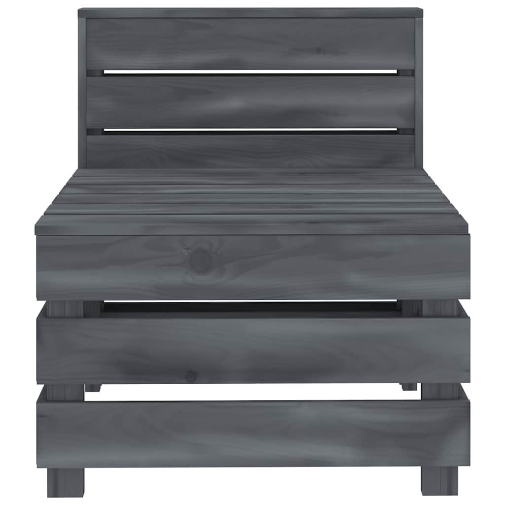 Garden Pallet Sofa Wood Grey