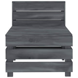 Garden Pallet Sofa Wood Grey - Front View