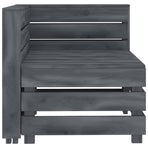 Garden Pallet Corner Sofa Wood Grey