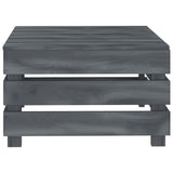 Garden Pallet Table Grey Wood - Front View