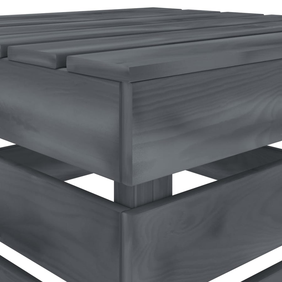 Garden Pallet Table Grey Wood