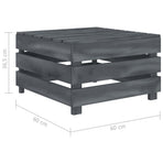 Garden Pallet Table Grey Wood