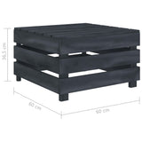 2 Piece Garden Pallet Lounge Set Grey Wood - Extra Image