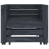 2 Piece Garden Pallet Lounge Set Grey Wood - Top-Down View