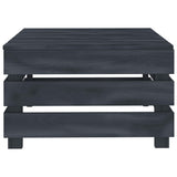 2 Piece Garden Pallet Lounge Set Grey Wood