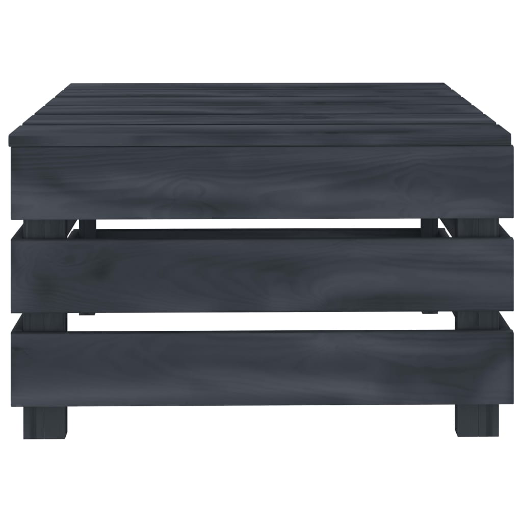 2 Piece Garden Pallet Lounge Set Grey Wood