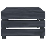 2 Piece Garden Pallet Lounge Set Grey Wood - Low Angle