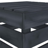 2 Piece Garden Pallet Lounge Set Grey Wood - Extra Image