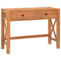 Desk with 2 Drawers 100x40x75 cm Teak Wood