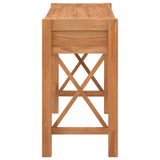 Desk with 2 Drawers 100x40x75 cm Teak Wood - Top-Down View