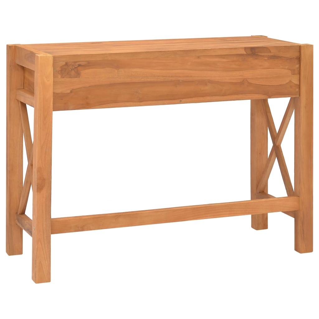 Desk with 2 Drawers 100x40x75 cm Teak Wood