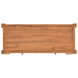 Desk with 2 Drawers 100x40x75 cm Teak Wood - Rear View