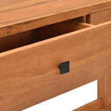 Desk with 2 Drawers 100x40x75 cm Teak Wood - Low Angle