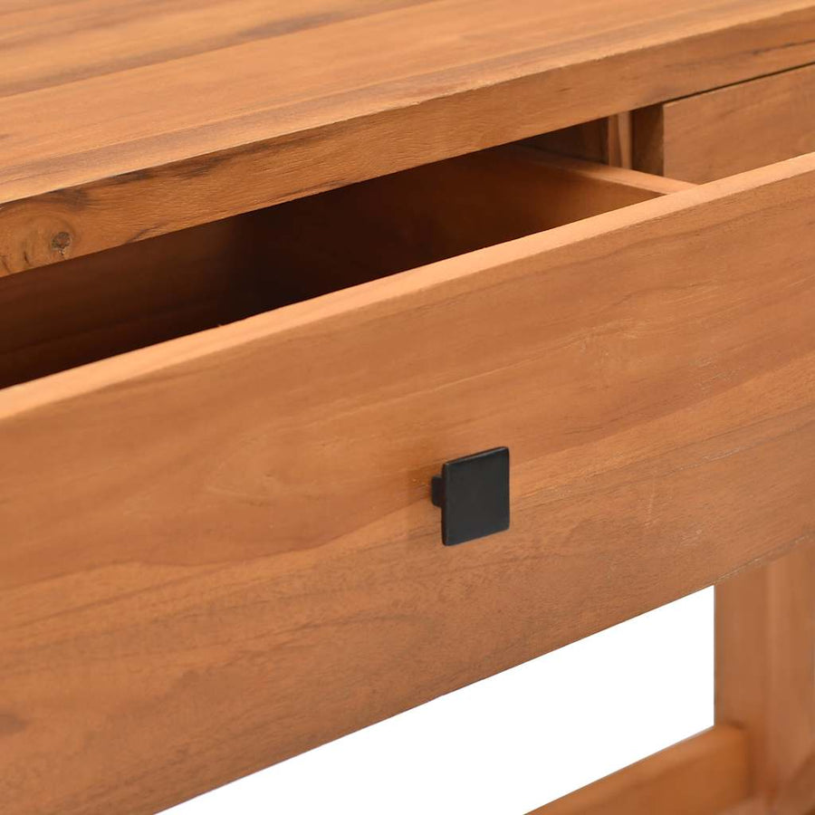 Desk with 2 Drawers 100x40x75 cm Teak Wood