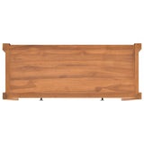 TV Cabinet 100x40x45 cm Teak Wood - Rear View
