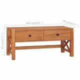 TV Cabinet 100x40x45 cm Teak Wood - Extra Image