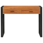 Desk with 2 Drawers 100x40x75 cm Teak Wood