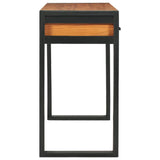 Desk with 2 Drawers 100x40x75 cm Teak Wood - Top-Down View