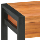 Desk with 2 Drawers 100x40x75 cm Teak Wood - Close-Up Angle