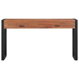 Desk with 2 Drawers 140x40x75 cm Teak Wood