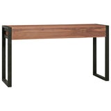 Desk with 2 Drawers 140x40x75 cm Teak Wood - 45-Degree Angle