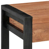 Desk with 2 Drawers 140x40x75 cm Teak Wood - Low Angle