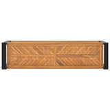 Bench 120 cm Solid Teak Wood - Top-Down View