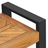 Bench 120 cm Solid Teak Wood - 45-Degree Angle