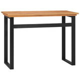Desk 100x45x75 cm Solid Teak Wood - Top-Down View
